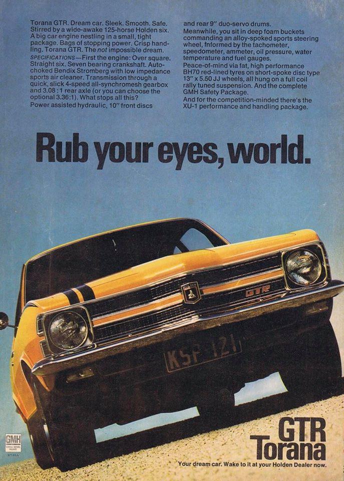 Holden LC Torana Rub Your Eyes World Advert